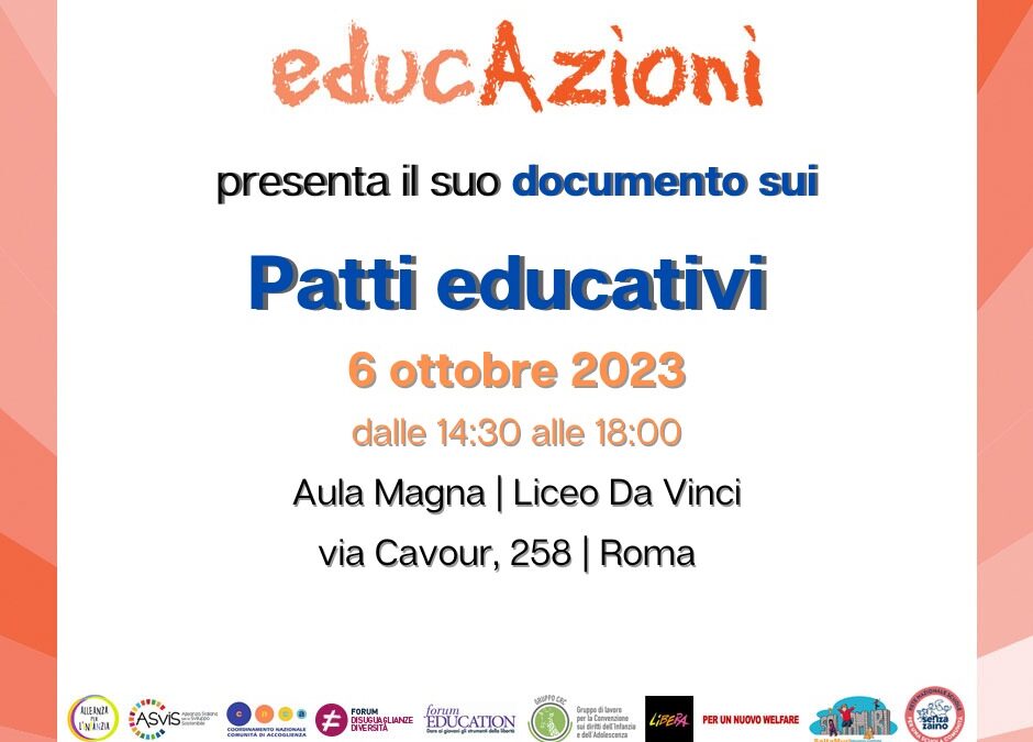 SAVE THE DATE: EducAzioni presenta il vademecum sui patti educativi di comunità